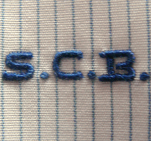 hand-embroidered monogram