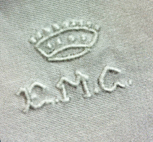 hand-embroidered monogram